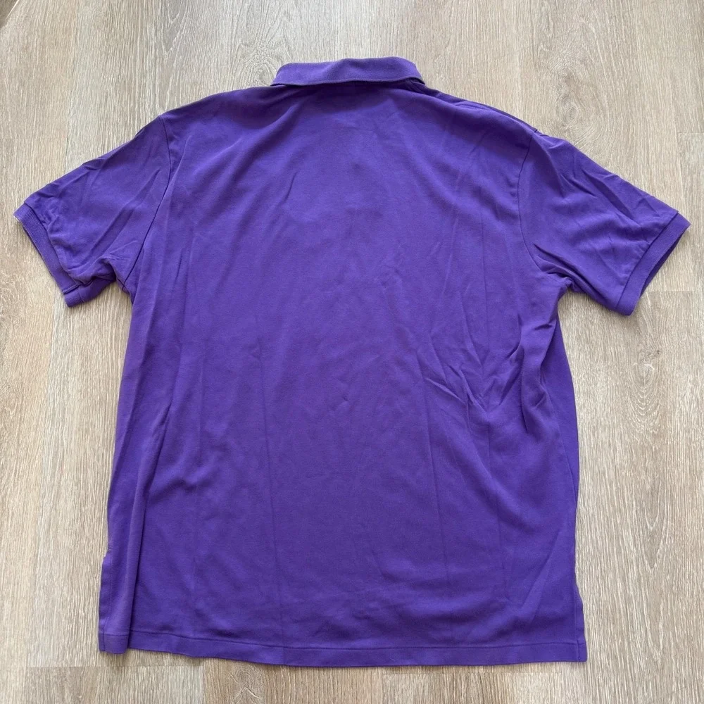 Ralph Lauren Shirt Mens XXL PurpleHeather 100% Cotton Short Sleeve Polo‎ Logo